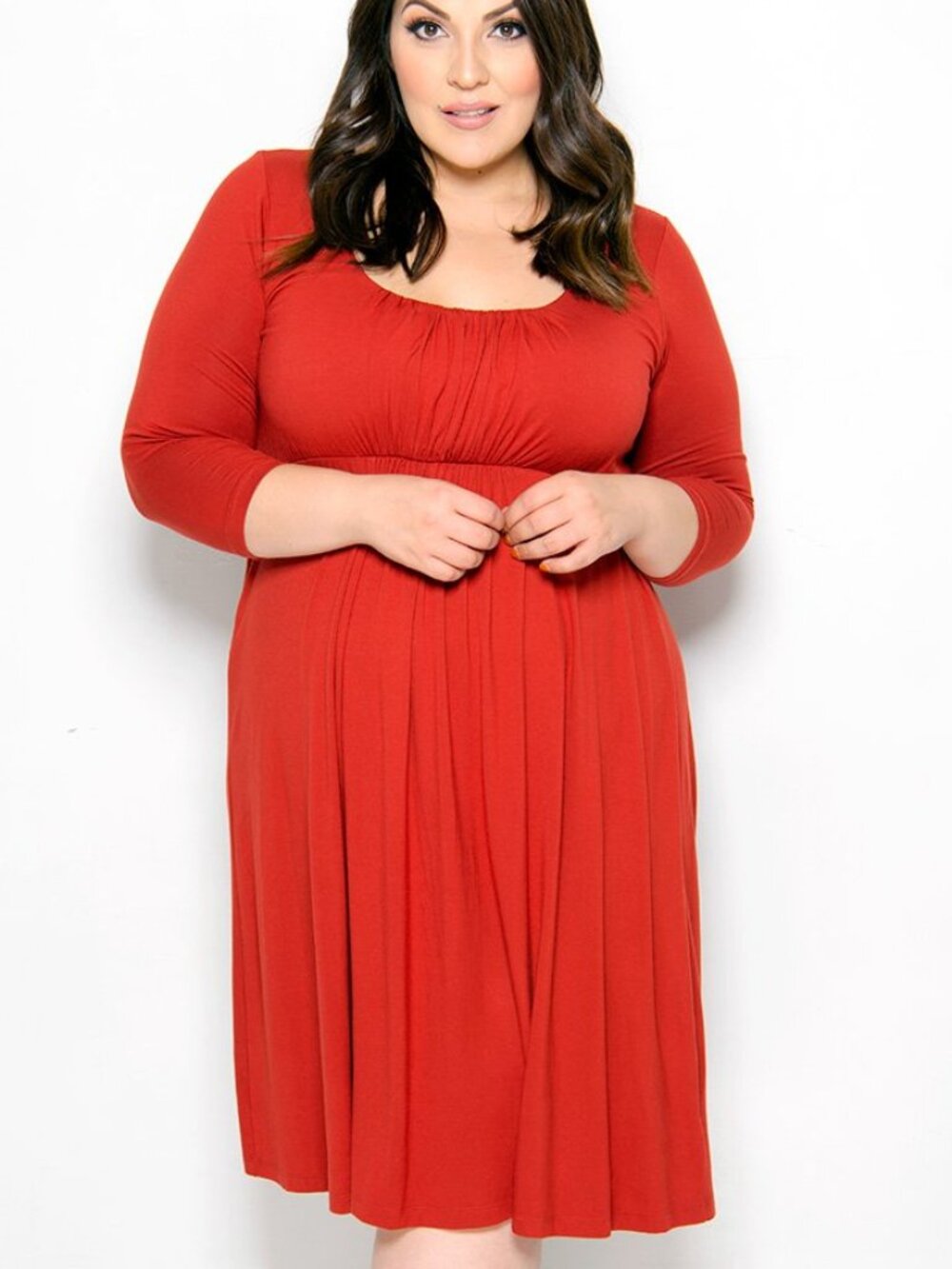 Plus Size Rust Colored Dress 3X